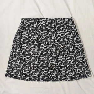 Urban Outfitter Floral A-Line Mini Skirt, Color White/Black  Size S